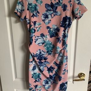 PinkBlush fitted floral maternity dress